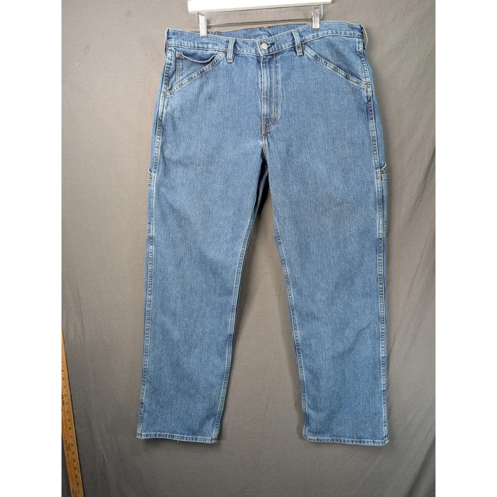 Levi's Carpenter Jeans W38 L34 Blue Loose Fit Denim Workwear 7432